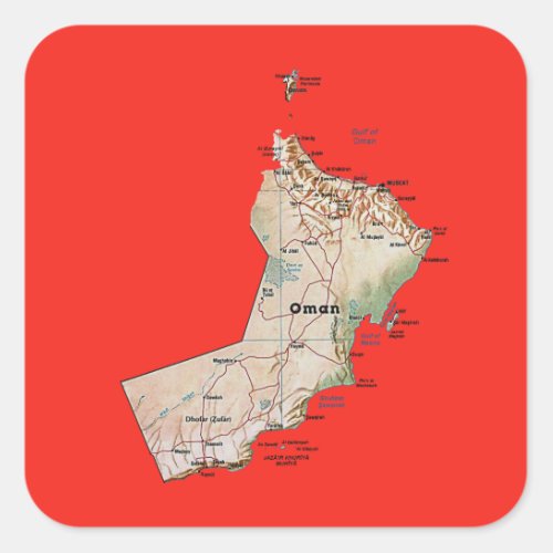 Oman Map Sticker