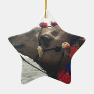 Oman Muscat Camel Photo Art Print Ceramic Ornament