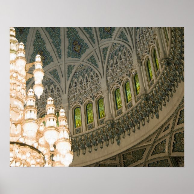 Oman, Muscat, Sultan Qaboos mosque Poster (Front)