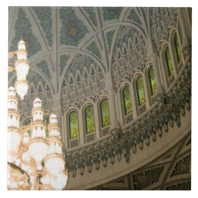 Oman, Muscat, Sultan Qaboos mosque Tile (Front)