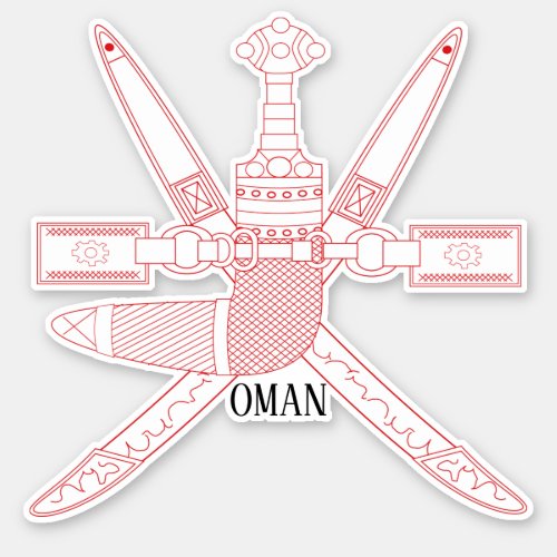 Oman National Emblem Patriotic Sticker
