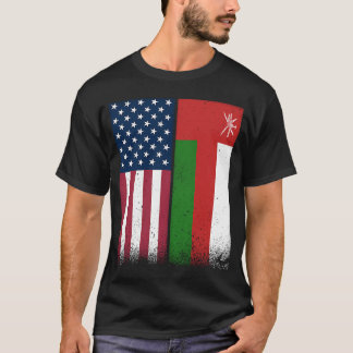 Oman Omani American Flags Proud USA Oman T-Shirt