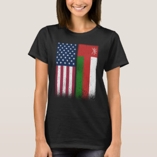 Oman Omani American Flags Proud USA Oman T-Shirt
