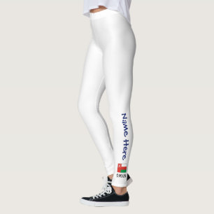 Oman Omani Flag Personalized Name Leggings