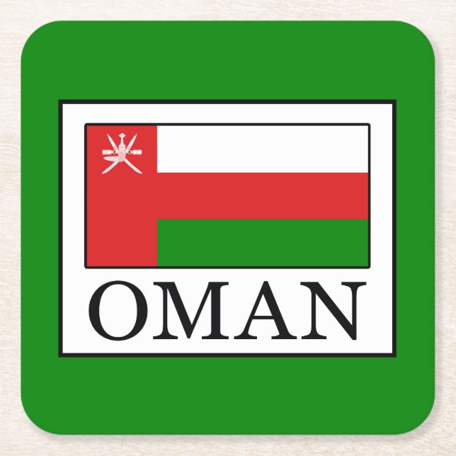 Oman Square Paper Coaster (Front)