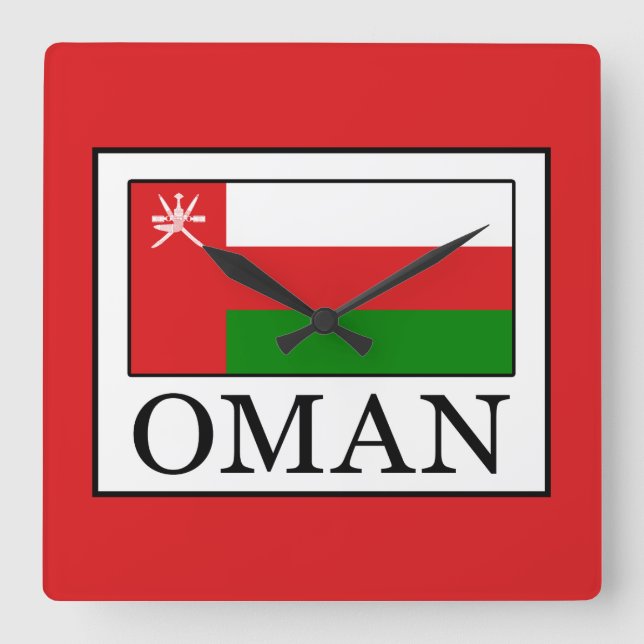 Oman Square Wall Clock (Front)