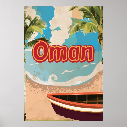 Oman Vintage Travel Poster Zazzle