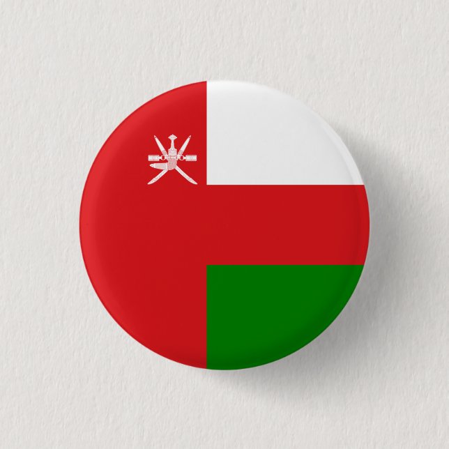 Omani Flag, Flag of Oman Button (Front)