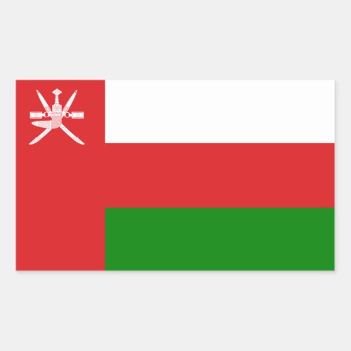 Omani Flag Flag of Oman Rectangular Sticker