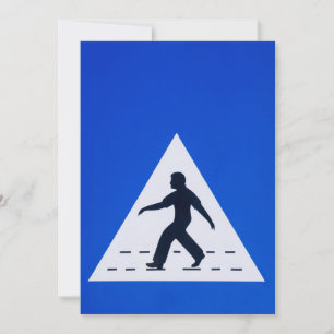 Omani pedestrian crossing sign - Muscat, Oman Invitation