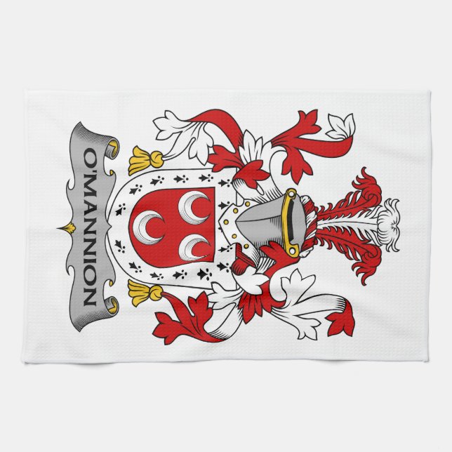O'Mannion Family Crest Kitchen Towel (Horizontal)