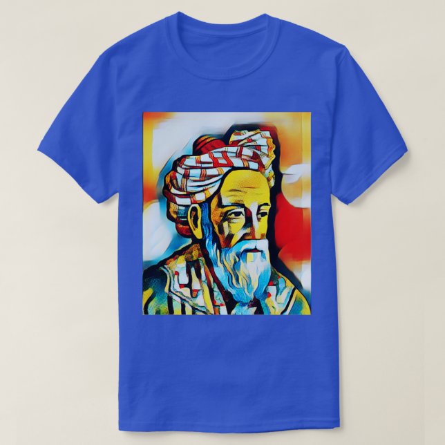 Omar Khayyam Abstract Portrait Omar Khayyam Artwor T-Shirt (Design Front)