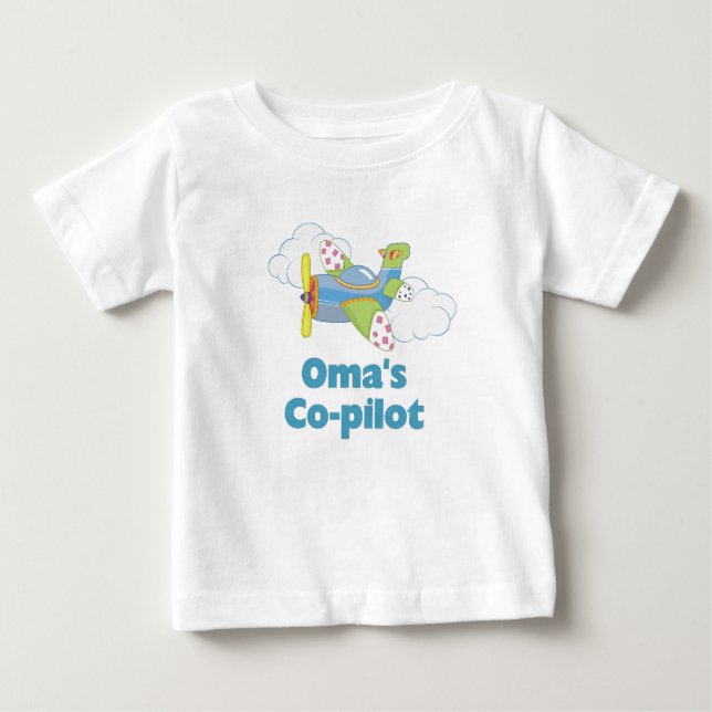 Oma's Co-pilot Baby T-Shirt (Front)