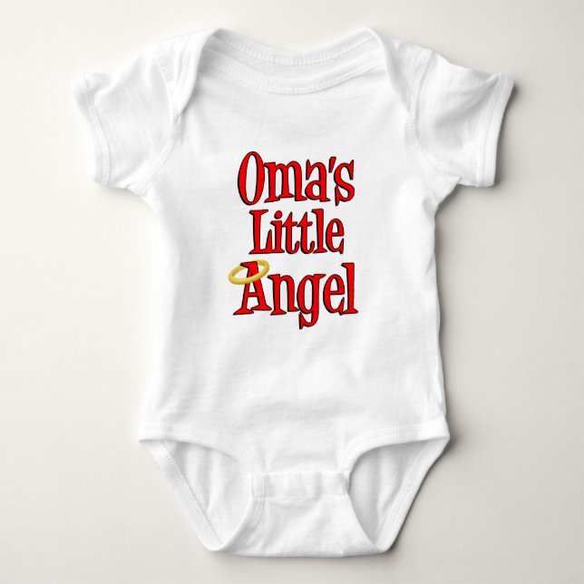 Oma's Little Angel Baby Bodysuit (Front)