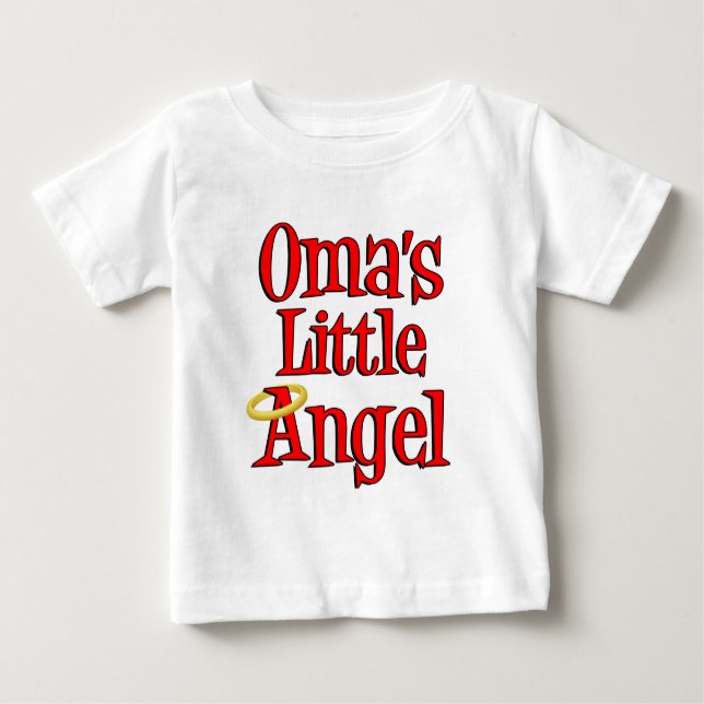 Oma's Little Angel Baby T-Shirt (Front)