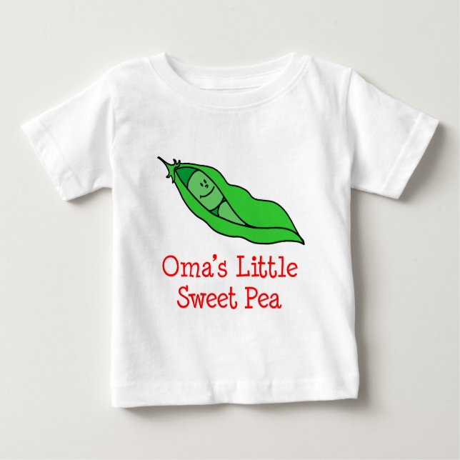 Oma's Sweet Pea Baby T-Shirt (Front)