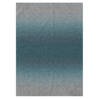 Ombre Abstract Teal Green Blue Grey Crosshatch Tablecloth