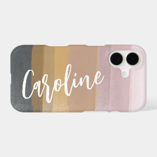 Ombre Abstract Watercolor Stripes Earthy Custom iPhone 17 Case