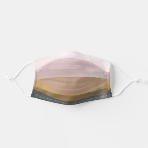 Ombre Abstract Watercolor Stripes in Dusty Lilac Adult Cloth Face Mask