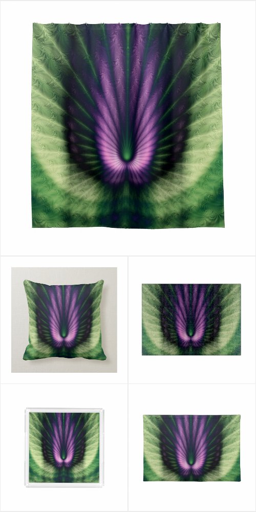 Abstract wings ombre decor collection