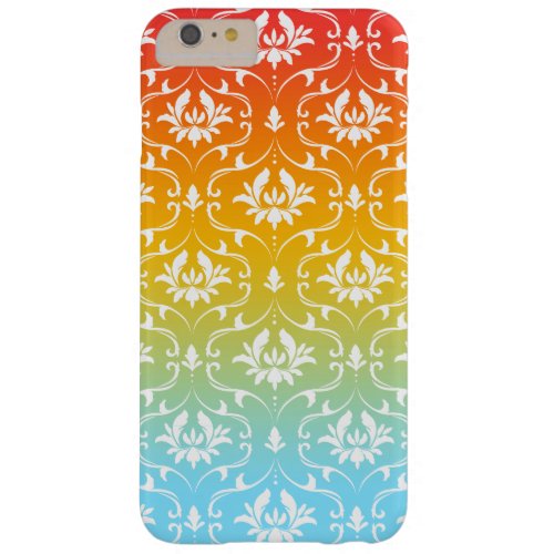 Ombre And Floral Damask Barely There iPhone 6 Plus Case