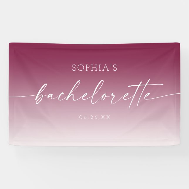 Ombré Bachelorette Party  Banner (Horizontal)