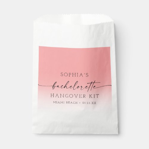 Ombre Bachelorette Party Hangover Kit Favor Bag