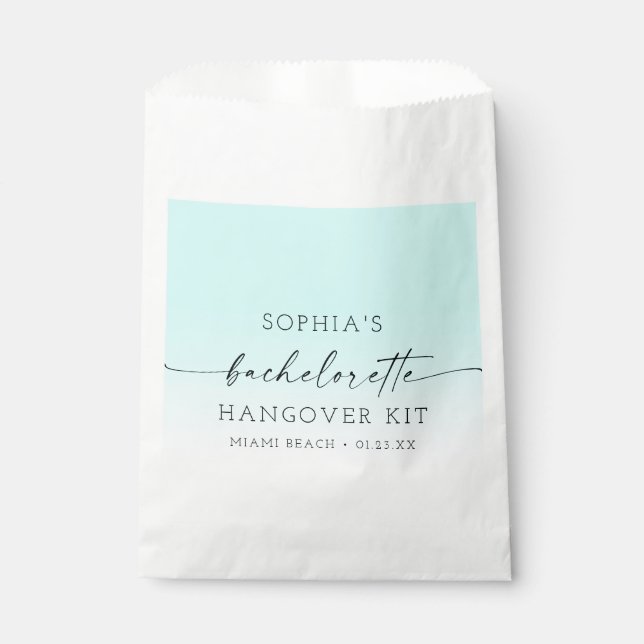 Ombre Bachelorette Party Hangover Kit Favor Bag (Front)