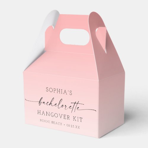 Ombre Bachelorette Party Hangover Kit Favor Box