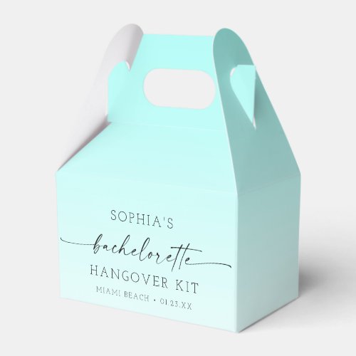 Ombre Bachelorette Party Hangover Kit Favor Boxes