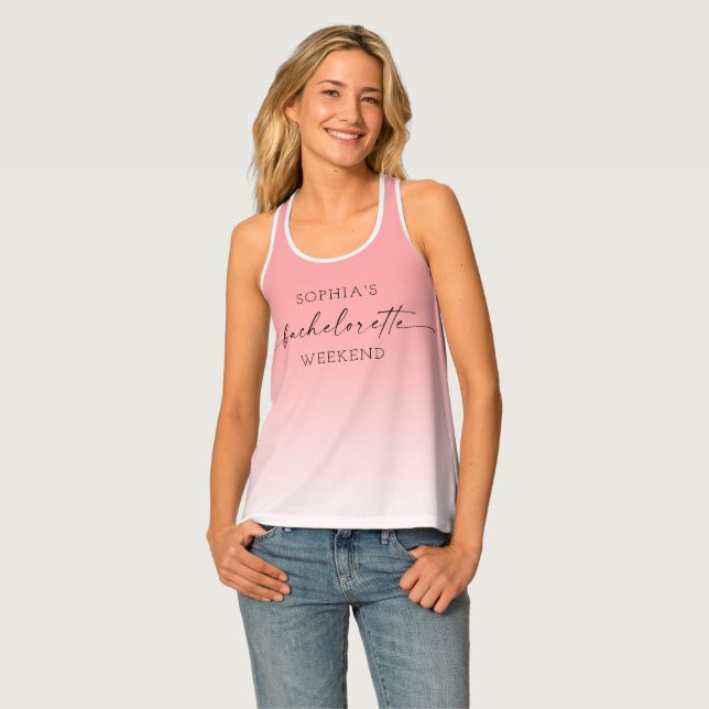 Ombré Bachelorette Party Tank Top (Front Full)