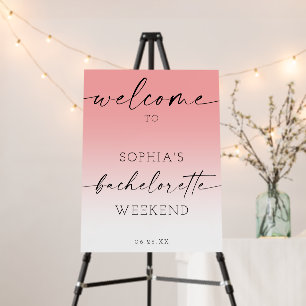 Ombré Bachelorette Party Welcome Sign
