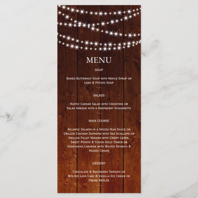 Ombre Barn Board Twinkle Lights Menu (Front)