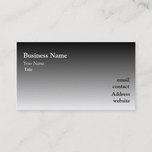 Ombre Black Business Card