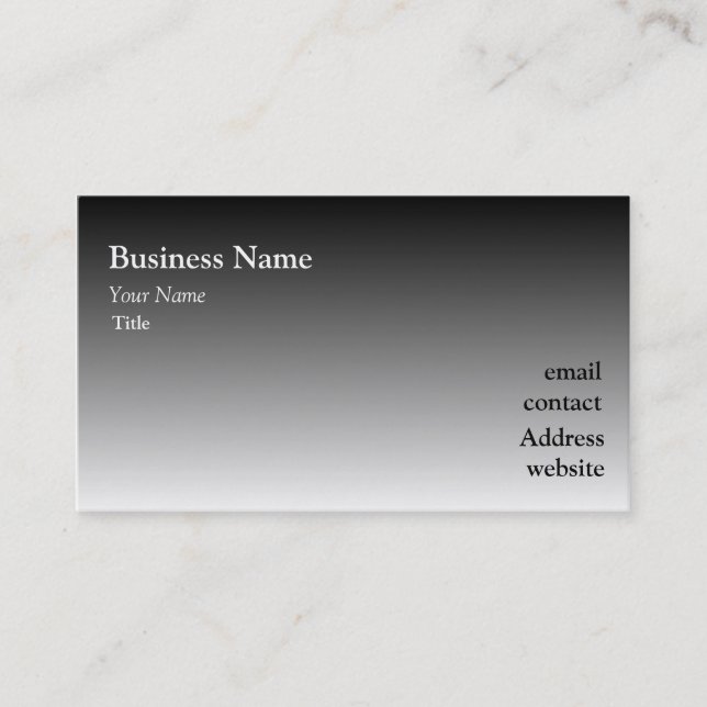 Ombre Black Business Card (Front)