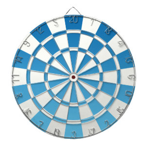 Ombre Blue And White Dart Board