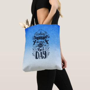 Ombre Blue and white Dive into dreamy hues Tote Bag