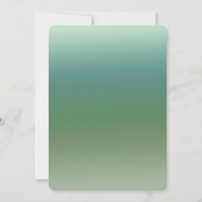 Ombre Blue Green Sea Baby Shower Invitation (Front)
