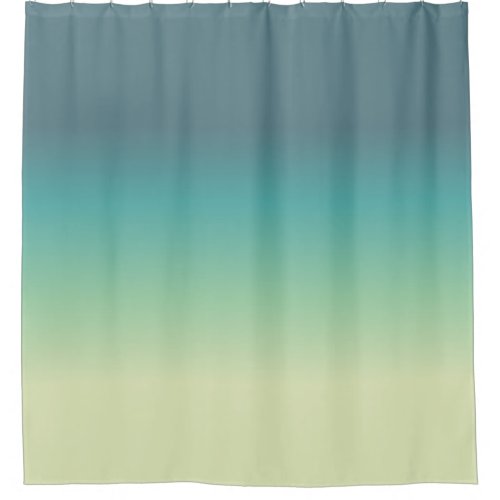 Ombre Blue Seafoam Green Shower Curtain