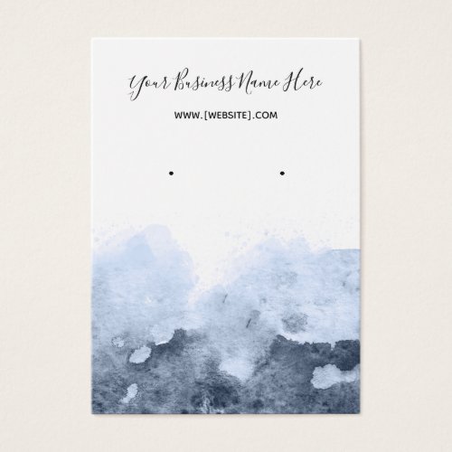 Ombre Blue Watercolor Earring Display Card