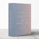 Ombre Blush Pink & Dusty Blue Wedding Photo Album 3 Ring Binder<br><div class="desc">Elegant Ombre Blush Pink & Dusty Blue Wedding Photo Album Binder. This modern minimal Album option is simple classic and elegant with a subtle ombre gradient fade and a pretty signature script calligraphy font with tails. Shown in the new Colorway. Available in several color options, or feel free to edit...</div>