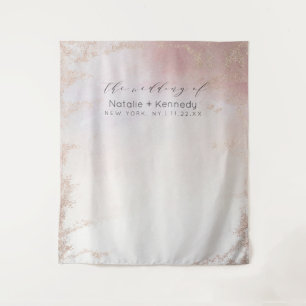 Ombre Blush Pink Frosted Foil Photo Booth Backdrop