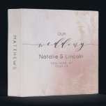 Ombre Blush Pink Frosted Foil Wedding Photo Album 3 Ring Binder<br><div class="desc">Ombre Blush Pink Frosted Foil Watercolor Wedding Design with hand painted watercolor wash fading background texture. A Chic and Modern Look for a spring or summer wedding, with soft pastel color palette : Blush Pink, and rose gold faux foil veins and details, and a modern trendy brush Script lettering Font...</div>