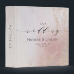 Ombre Blush Pink Frosted Foil Wedding Photo Album 3 Ring Binder<br><div class="desc">Ombre Blush Pink Frosted Foil Watercolor Wedding Design with hand painted watercolor wash fading background texture. A Chic and Modern Look for a spring or summer wedding, with soft pastel color palette : Blush Pink, and rose gold faux foil veins and details, and a modern trendy brush Script lettering Font...</div>
