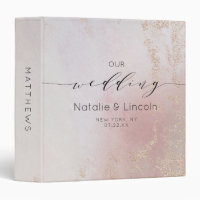 Ombre Blush Pink Frosted Foil Wedding Photo Album