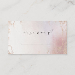Ombre Blush Pink Frosted Reserved Seating Wedding Place Card