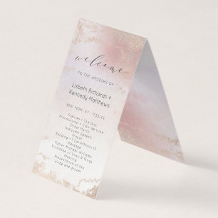 Ombre Blush Pink Frosted Wedding Ceremony Program