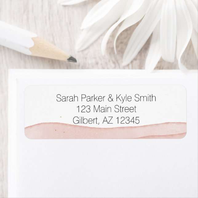 Ombre Blush Pink Wedding Label (Insitu)