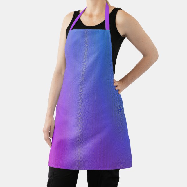 Ombre Bright Pink & Blue Space Print Apron (Insitu)