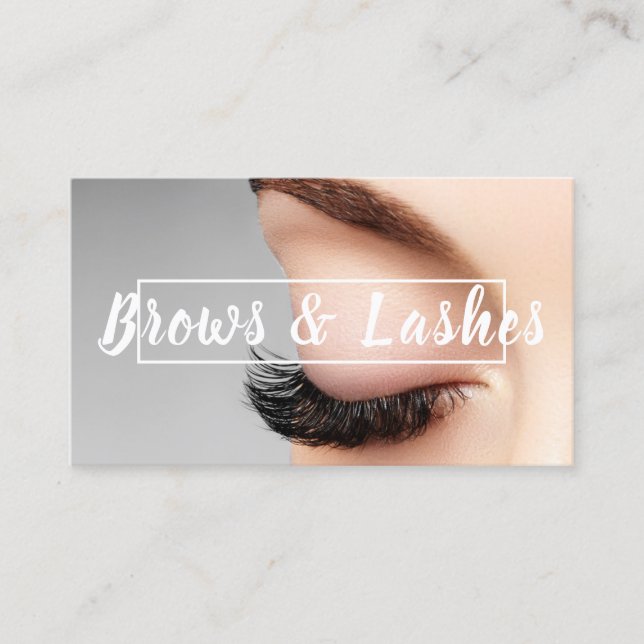 Ombre Brows & Eyelashes Business Card (Front)